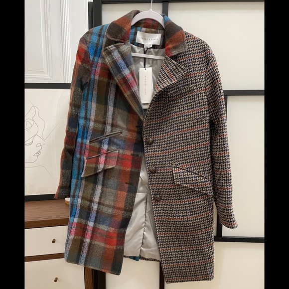 NWT Veronica Beard Patchwork Dickey Wool Coat XS - Picture 5 of 5